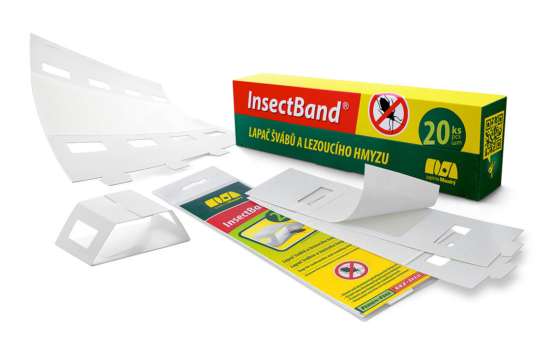 Lepová Pasca na šváby a lezúci hmyz InsectBand 2ks Papírna Moudrý