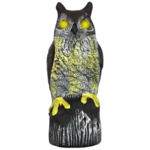 Plasič vtákov solárna Sova svietiace oči, 41cm, zvuk Strend Pro