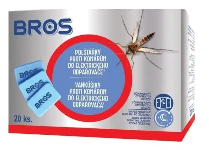 BROS elektrický odparovač náhradné vankúšiky proti komárom