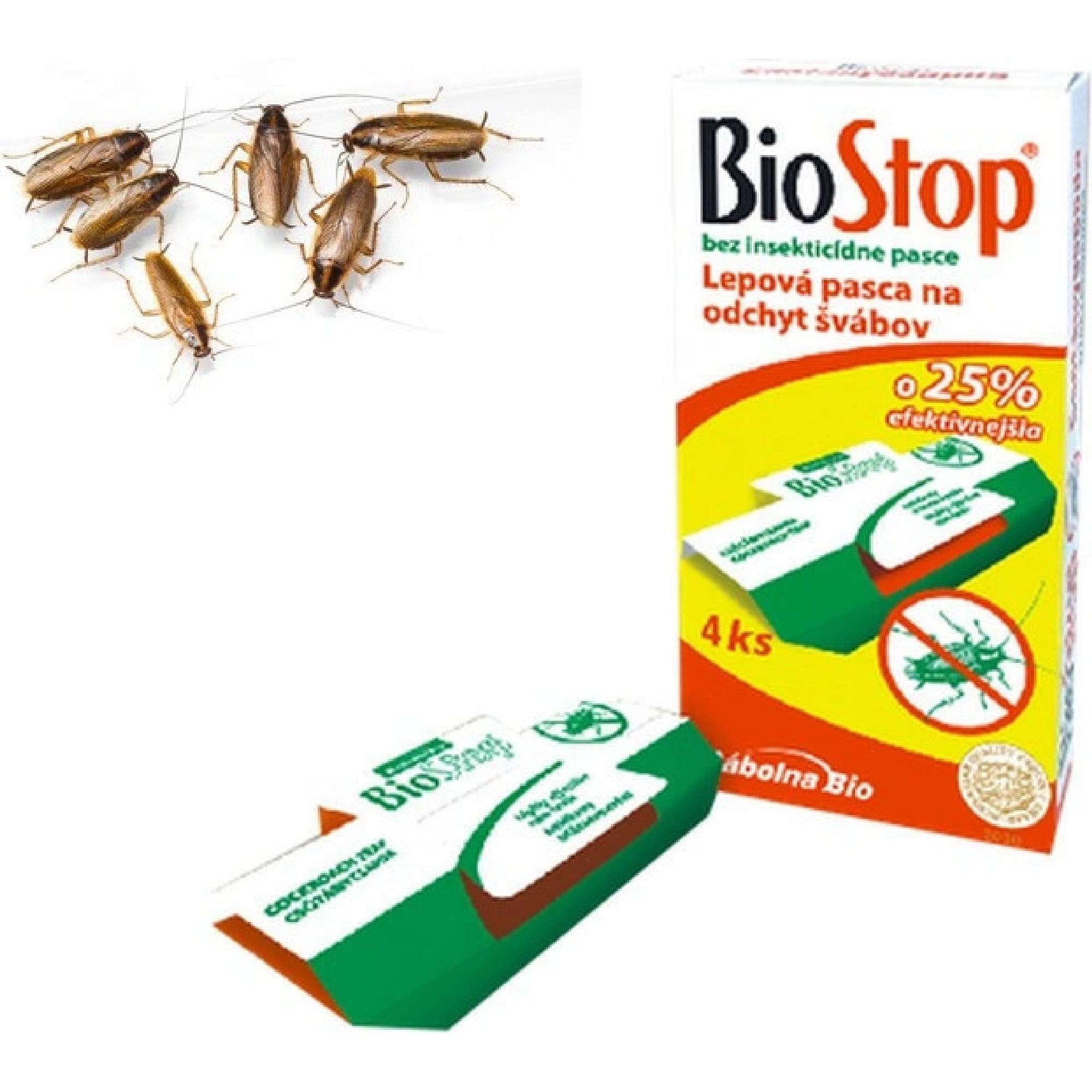 BioStop lepová pasca na šváby 4 ks/bal – Obrázok 2